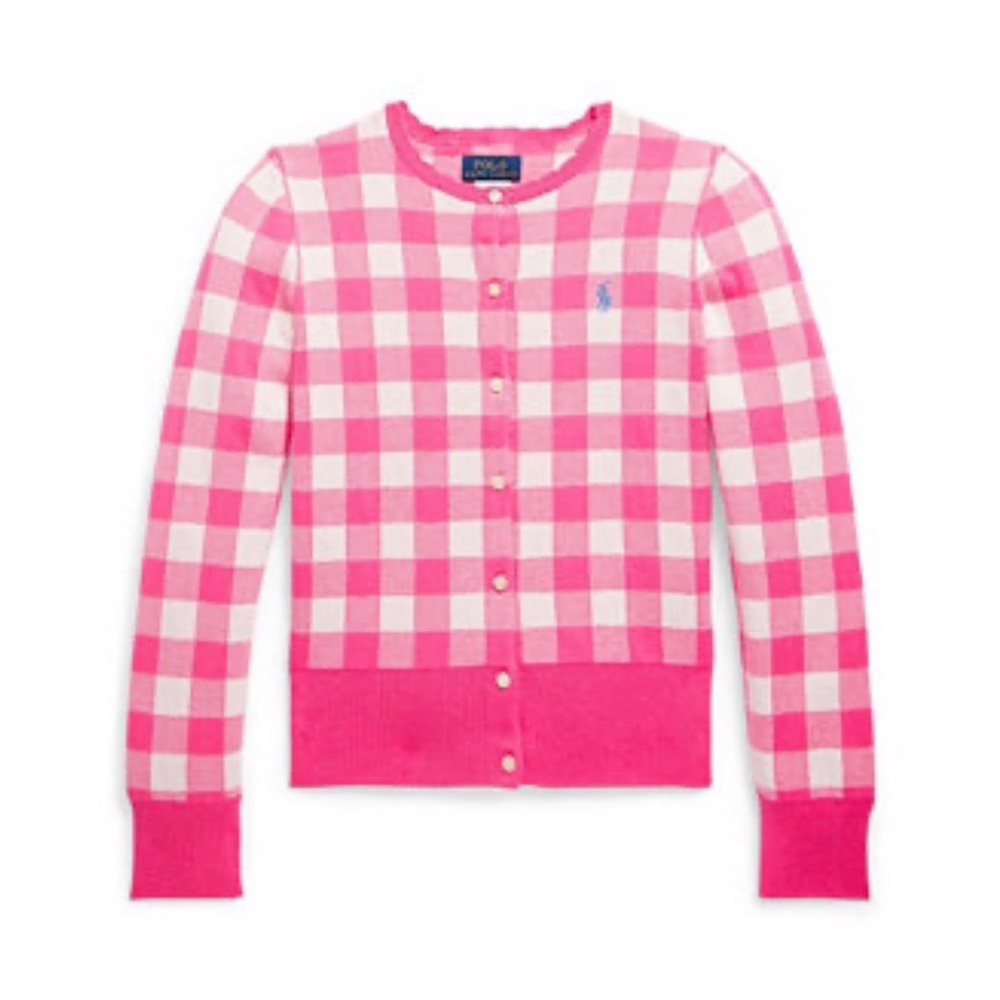 Polo by Ralph Lauren Pink and White Checkered Kids Jacket